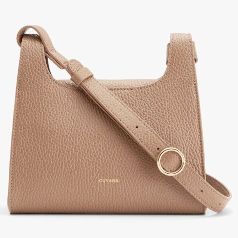 Cuyana Mini Double Loop Bag in Cappuccino